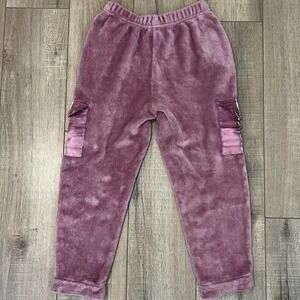 Emma & Elsa Kids Pink Plush Fleece Cargo Jogger Pants Size 8 GKP3144-23